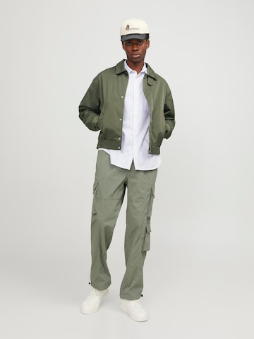 JACK & JONES Between-Season Jacket 'Santorini Harrington' in Green