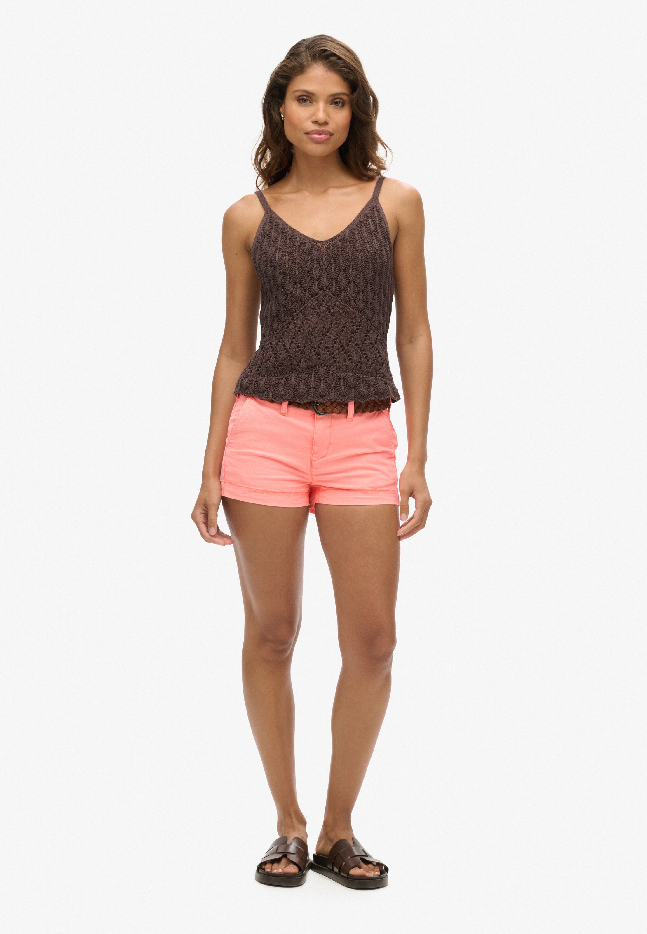 Superdry regular Lærredsbukser i orange