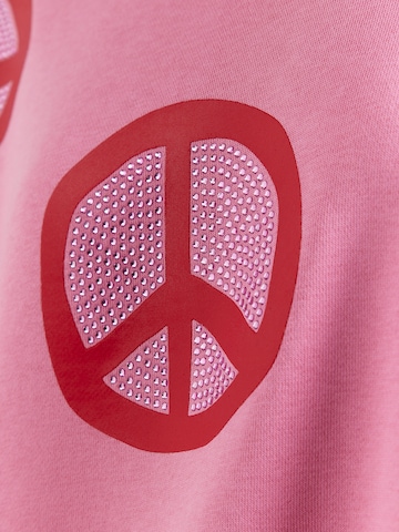Sweat-shirt 'Peace' miss goodlife en rose