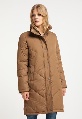 DreiMaster Vintage Winter Coat in Brown: front