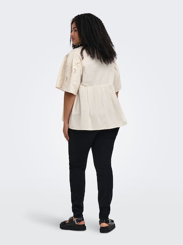 ONLY Carmakoma Bluse i beige