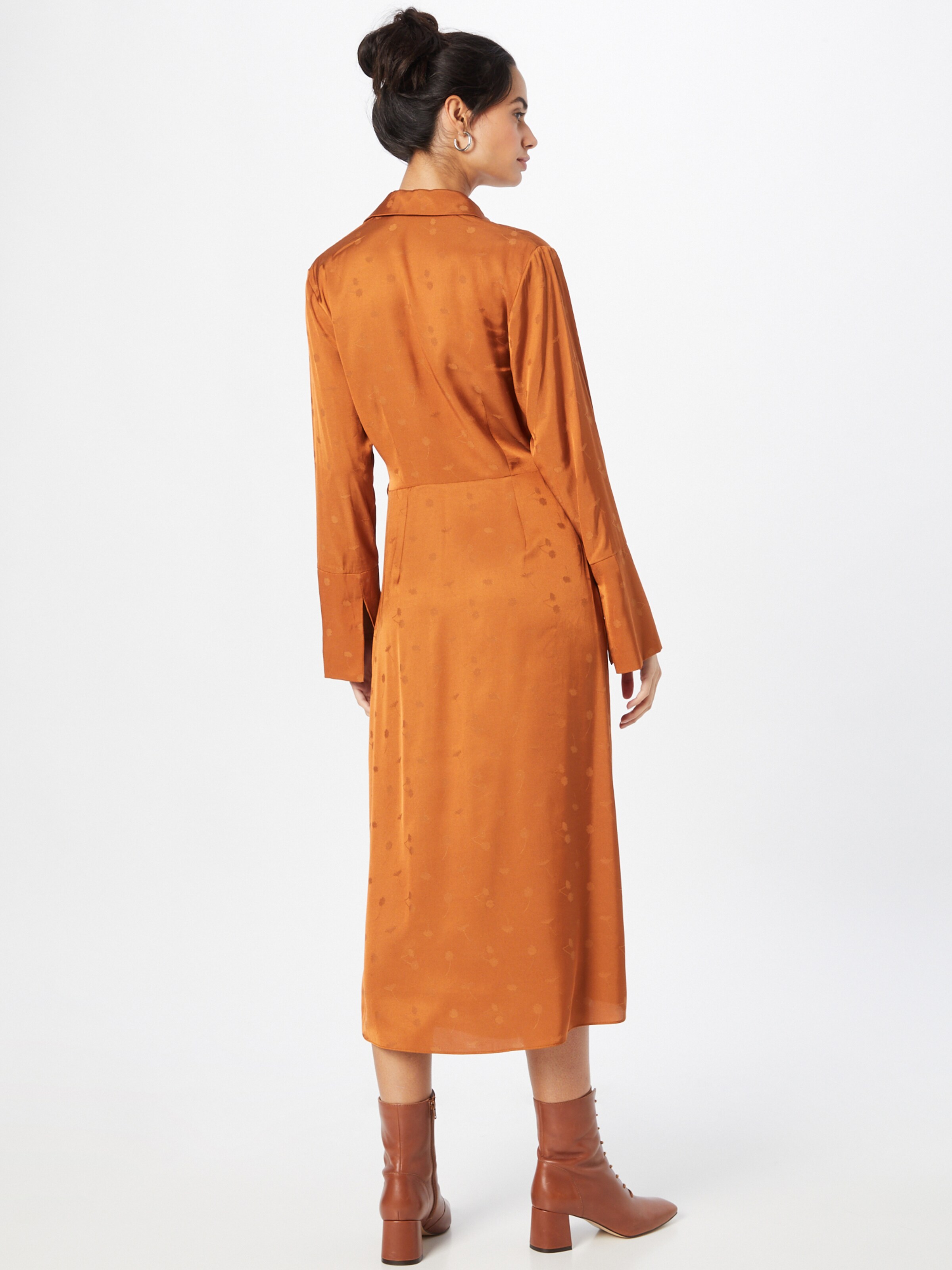 Frauen Kleider Samsoe Samsoe Kleid 'ROBERTA' in Karamell - NI18487 Frauen Kleider Samsoe Samsoe Kleid 'ROBERTA' in Karamell - NI18487