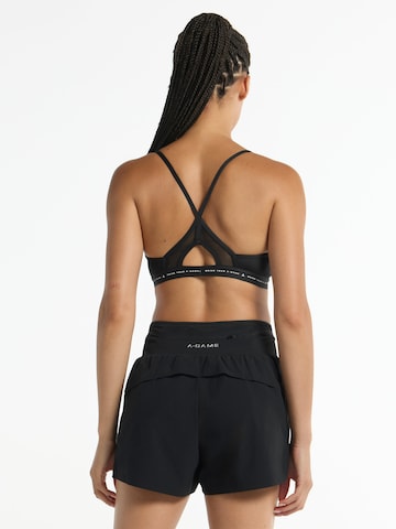 A-Game Bustier Športni nederček 'Adjustable Yoga Sports Bra' | črna barva