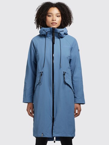 Manteau mi-saison 'Marnia2' khujo en bleu : devant