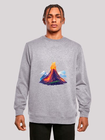 F4NT4STIC Sweatshirt 'Vulkanausbruch' in Grau: Vorderseite