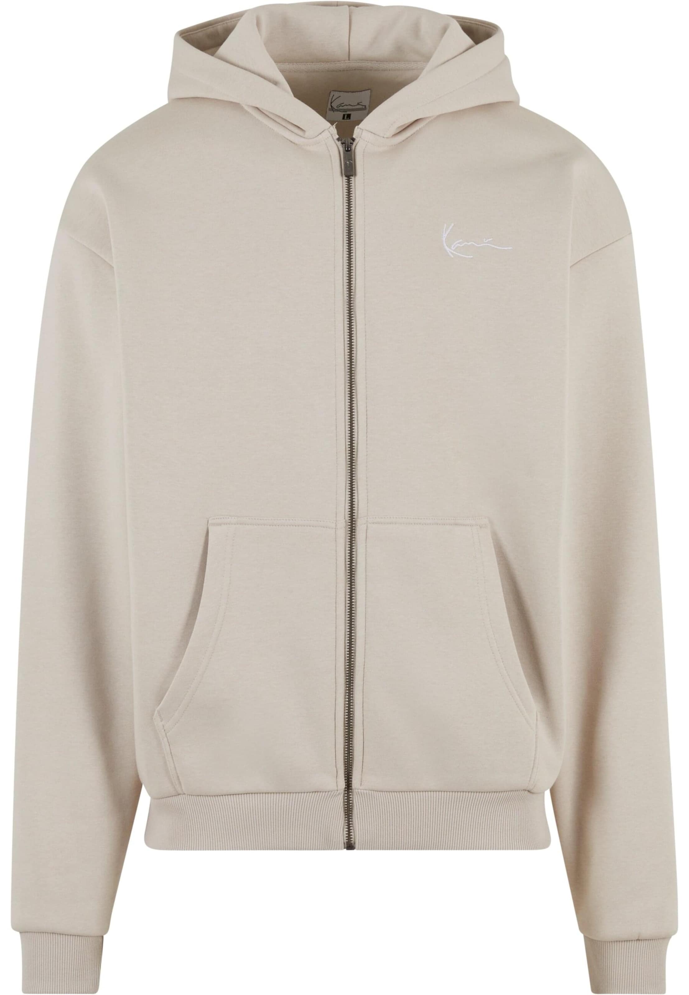 Karl Kani Ζακέτα φούτερ 'Essential' σε μπεζ: μπροστά