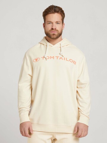 TOM TAILOR Men + Sweatshirt in Wit: voorkant