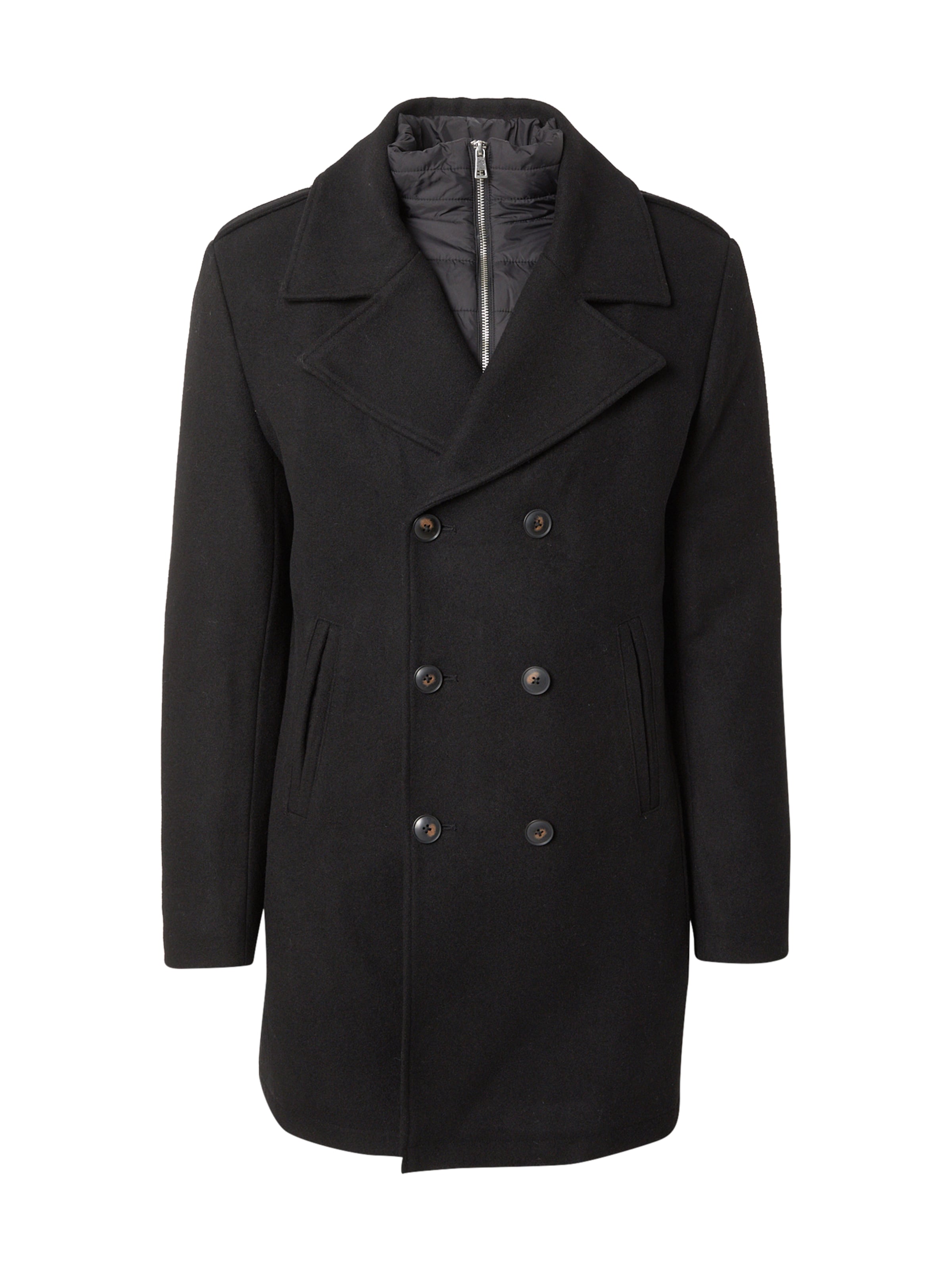 Bruun &amp; StengadePrijelazni kaput &#x27;Nelson&#x27; - crna boja: prednji dio