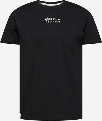 T-Shirt ALPHA INDUSTRIES en noir : devant