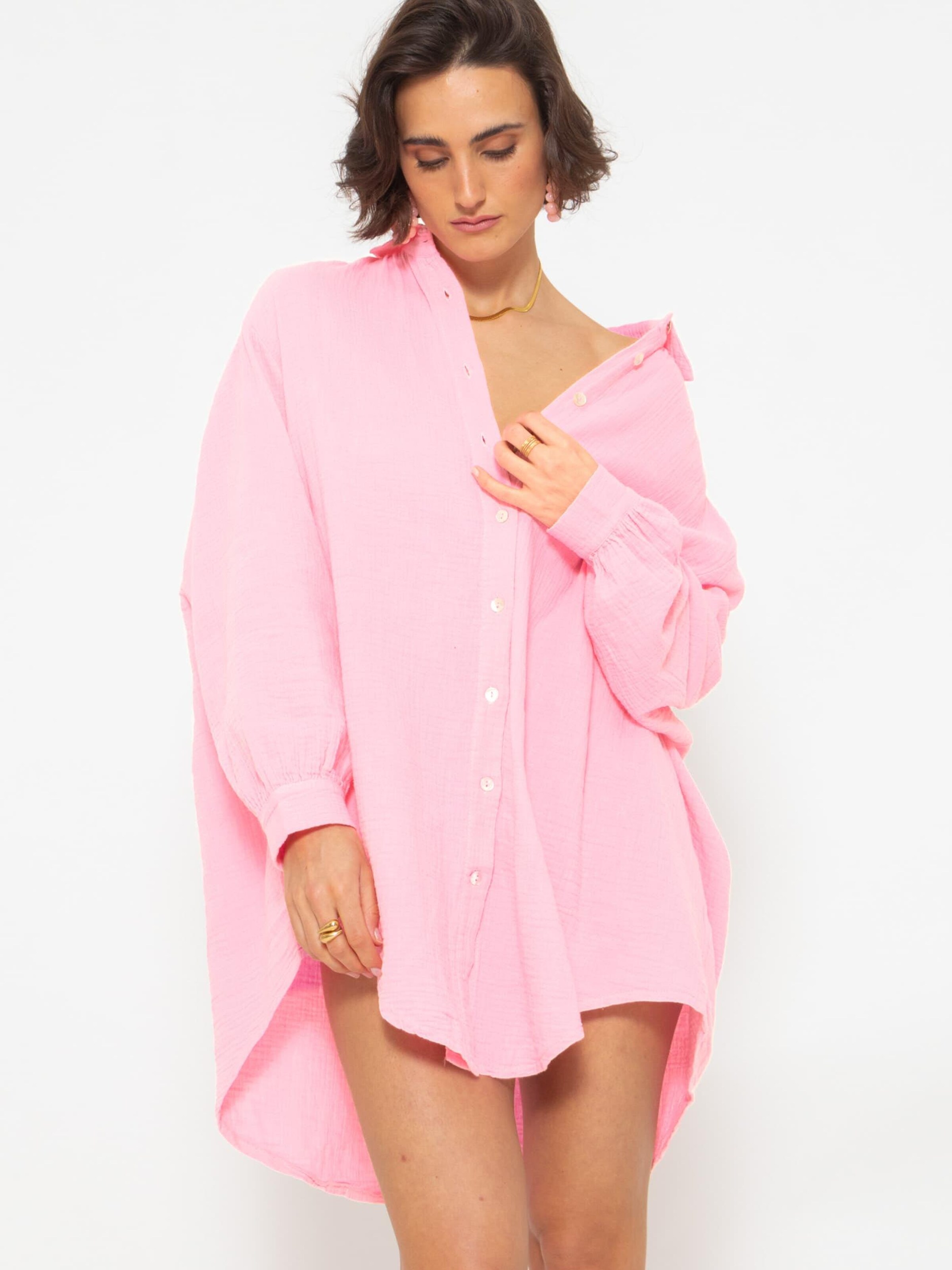 SASSYCLASSY Blouse 'lange Variante' in Pink