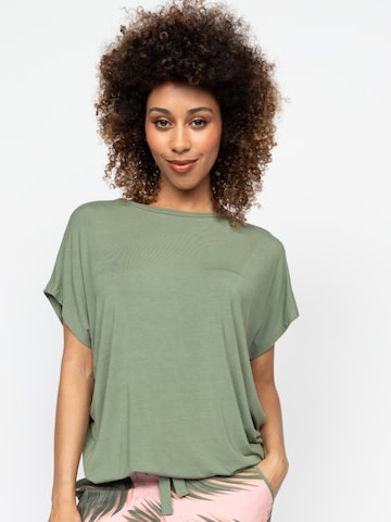 Cyberjammies Schlafshirt 'Lea' in Grün: Vorderseite