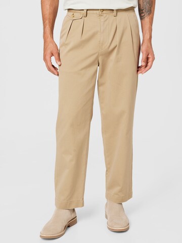 Regular Pantalon à pince 'WHITMANCHINO' Polo Ralph Lauren en beige : devant