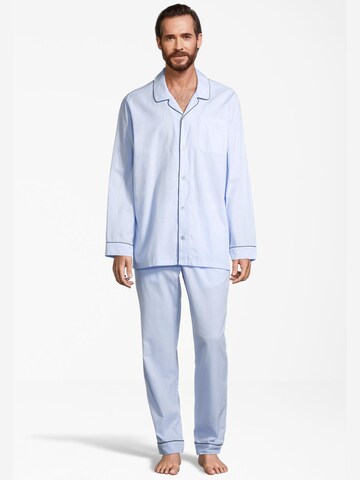 SEIDENSTICKER Long Pajamas 'Web' in Blue