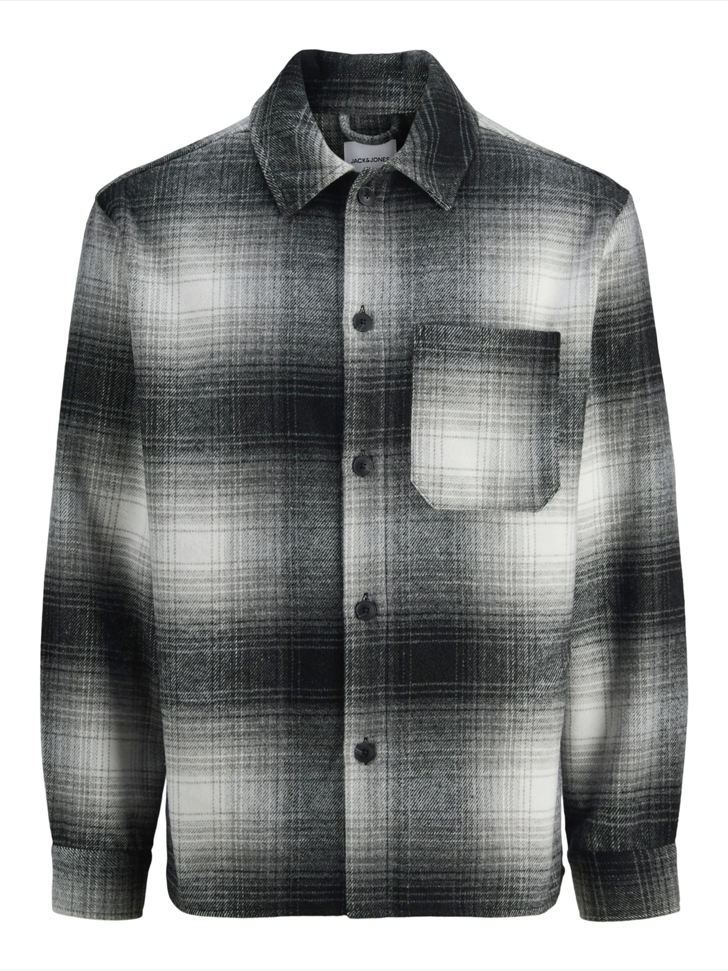 JACK & JONES Comfort Fit Skjorte 'JJZAC' i sort: forside