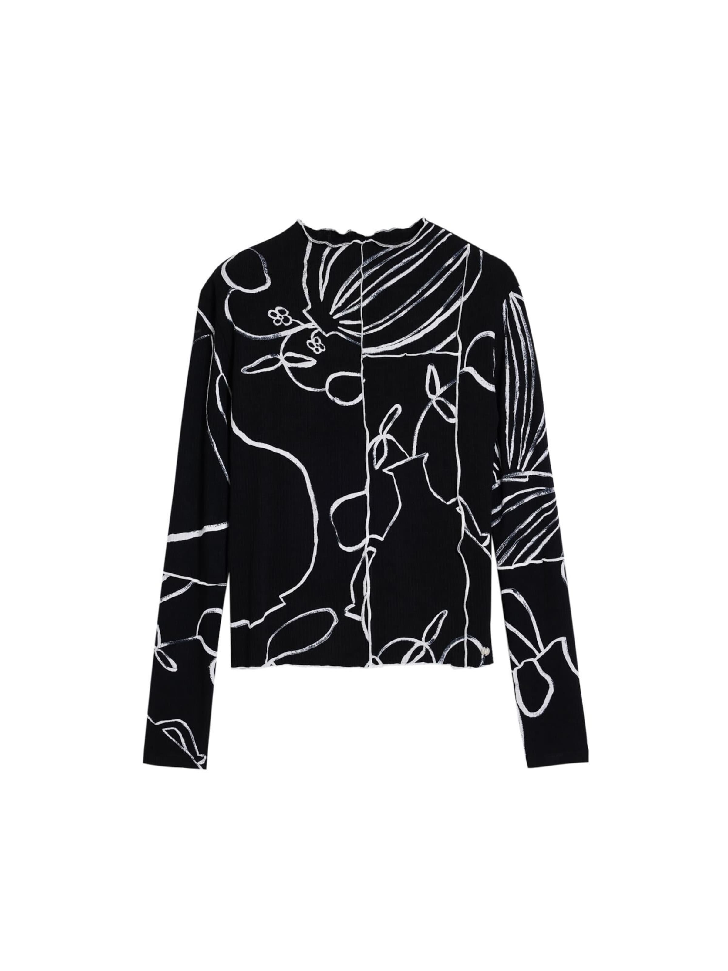 Desigual Shirt &#x27;Vase&#x27; in Black: front