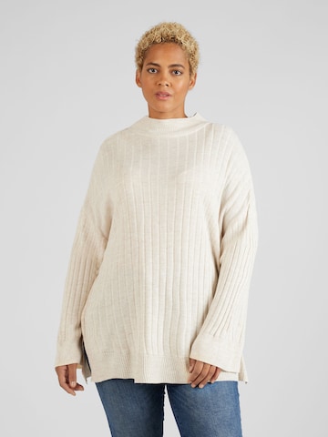 ONLY Carmakoma Sweater 'NEW TESSA' in Beige: front