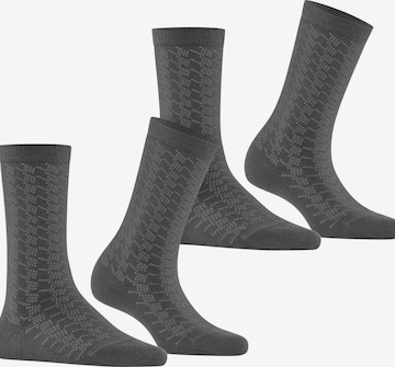 ESPRIT Socks 'Pepita Pattern 2-Pack' in Grey: front