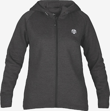 MOROTAI Athletic Zip-Up Hoodie 'Naka' in Grey: front