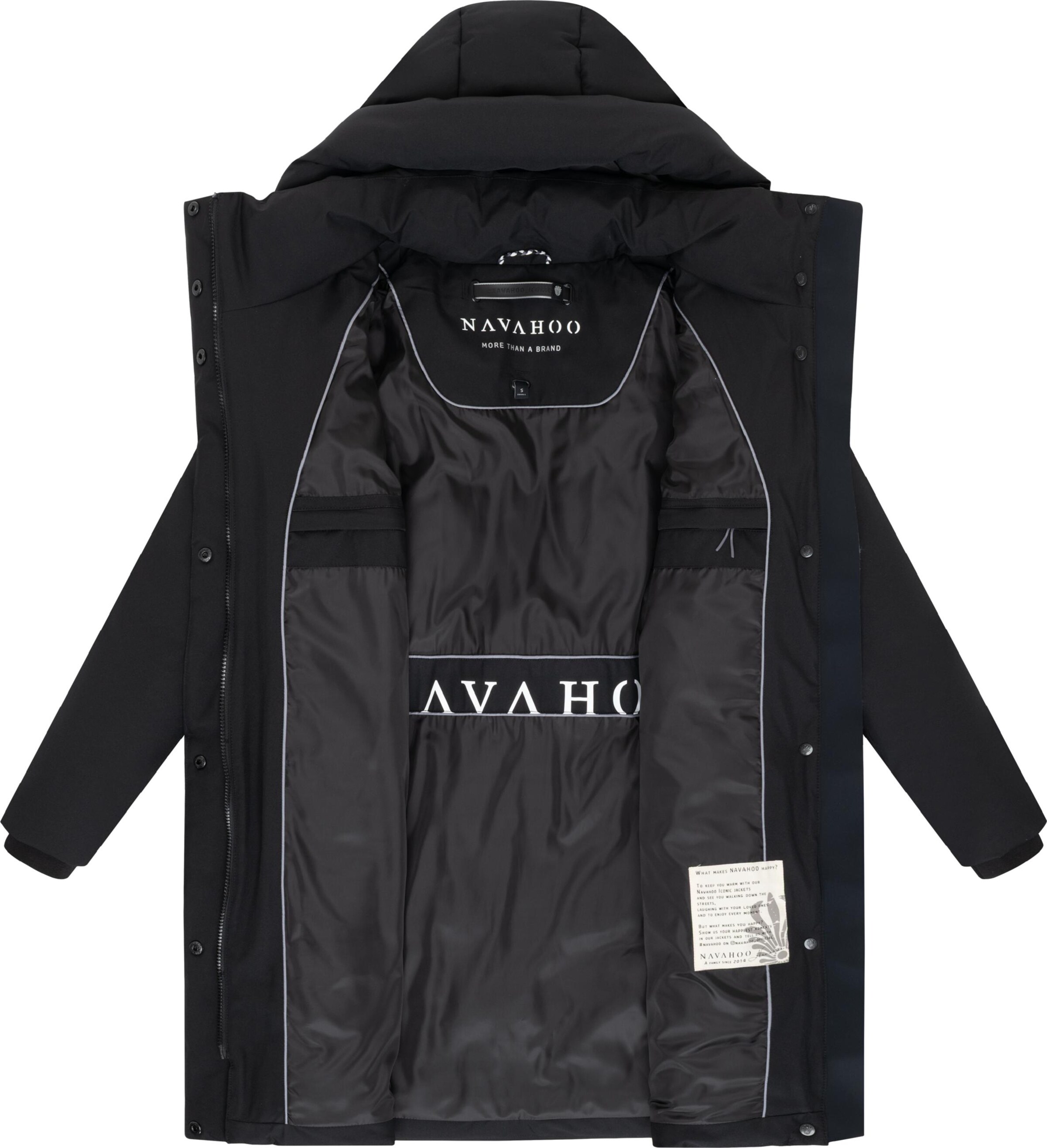 NAVAHOO Wintermantel 'Gipfelspass XIV' in Schwarz
