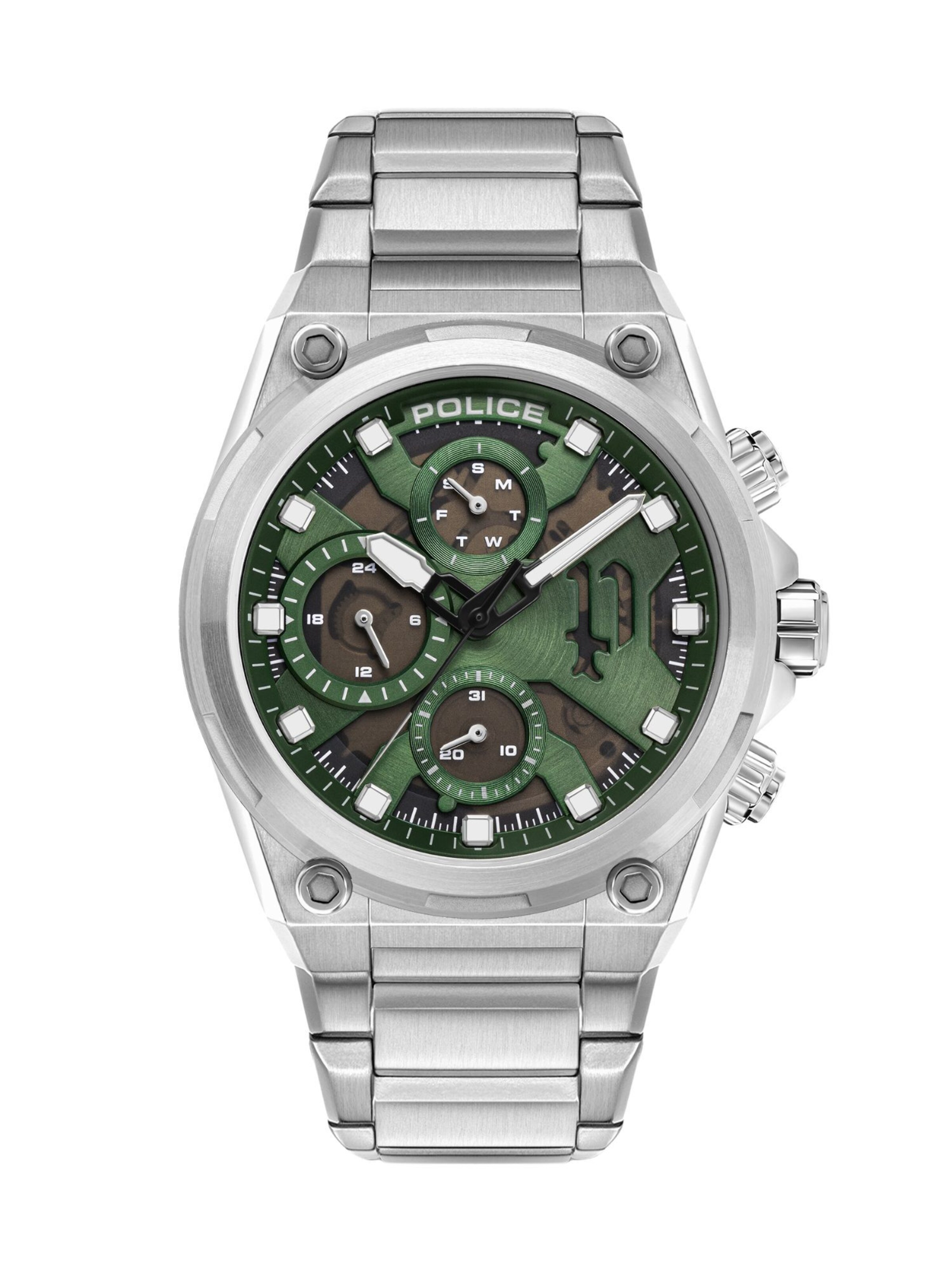 POLICE Analoog horloge ' Airflow ' in Zilver: voorkant