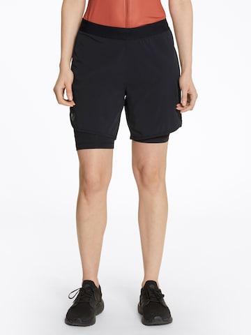 ZIENER Regular Workout Pants 'NESKA X-GEL' in Black: front
