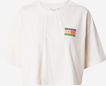 Tommy Jeans T-Shirt 'SUMMER FLAG' in Weiß: predná strana