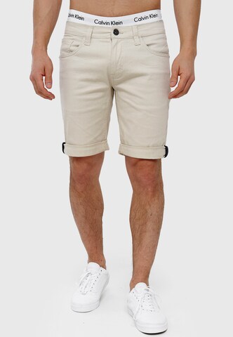 INDICODE JEANS Regular Trousers 'Villeurbanne' in Beige: front