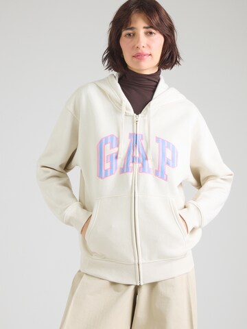 GAP Bluza rozpinana 'HERITAGE' w kolorze beżowy: przód