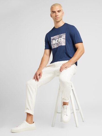 BOSS T-Shirt 'Building' in Blau