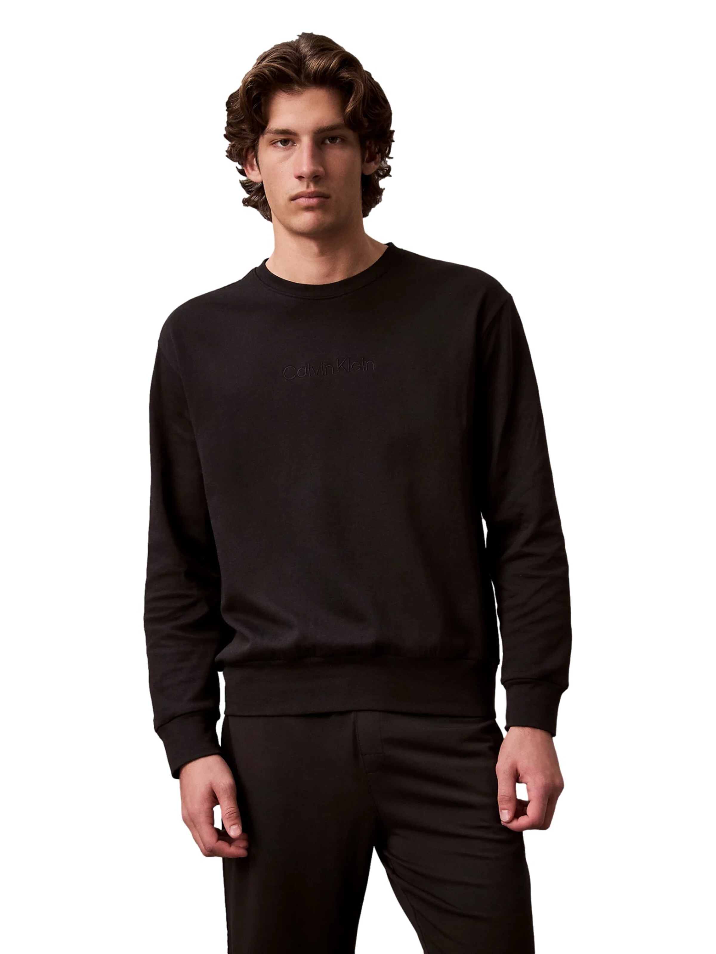 Calvin Klein Sweatshirt in Black: front