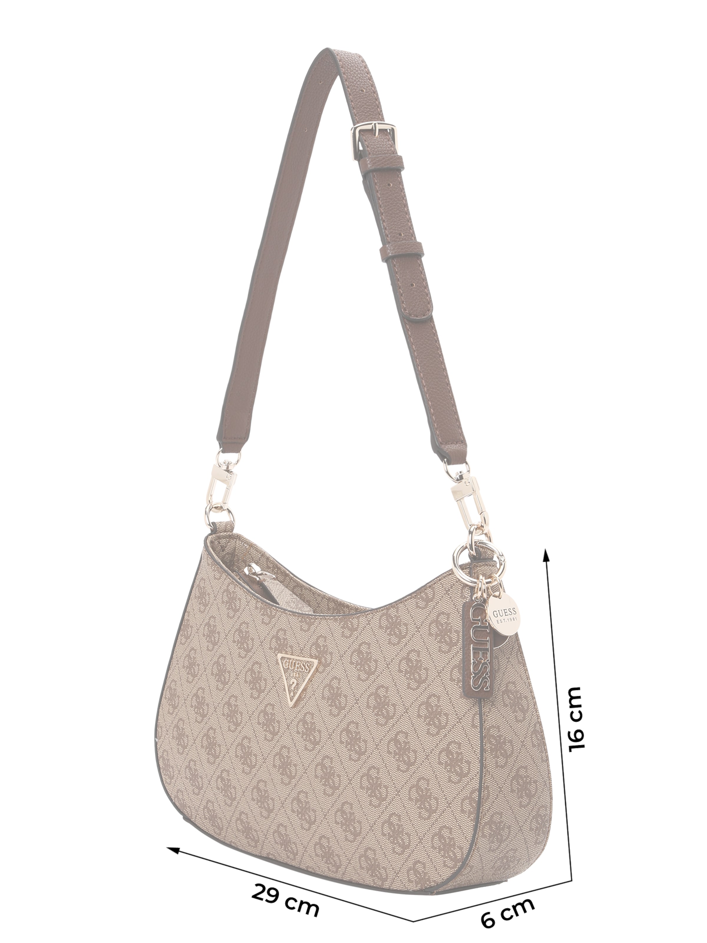 GUESS Taška přes rameno 'Noelle' – hnědá