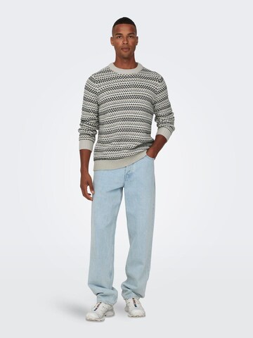 Only & Sons Trui 'ONSMusa' in Grijs