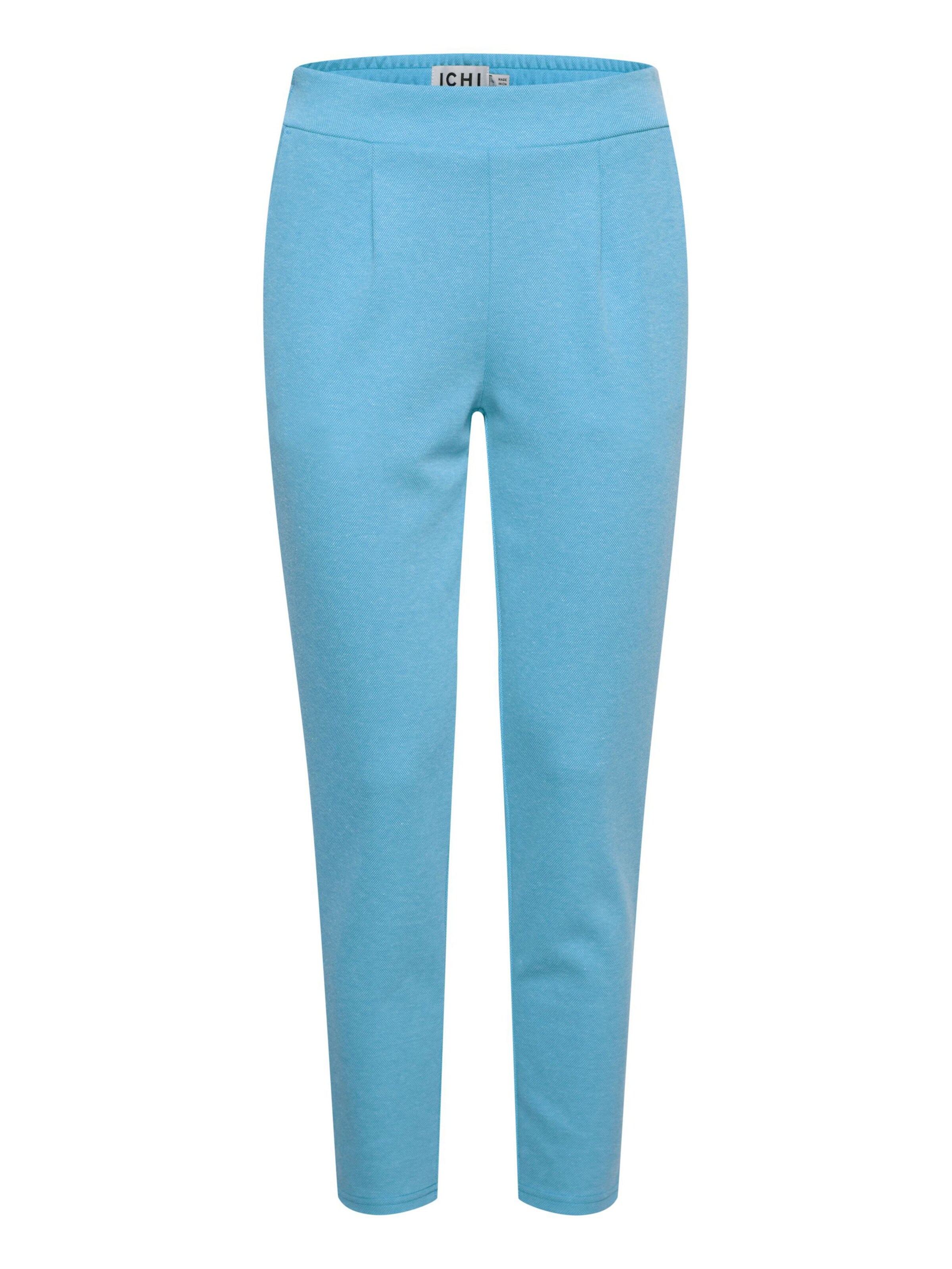 ICHI Tapered Bandplooibroek 'IHKate' in Blauw: voorkant