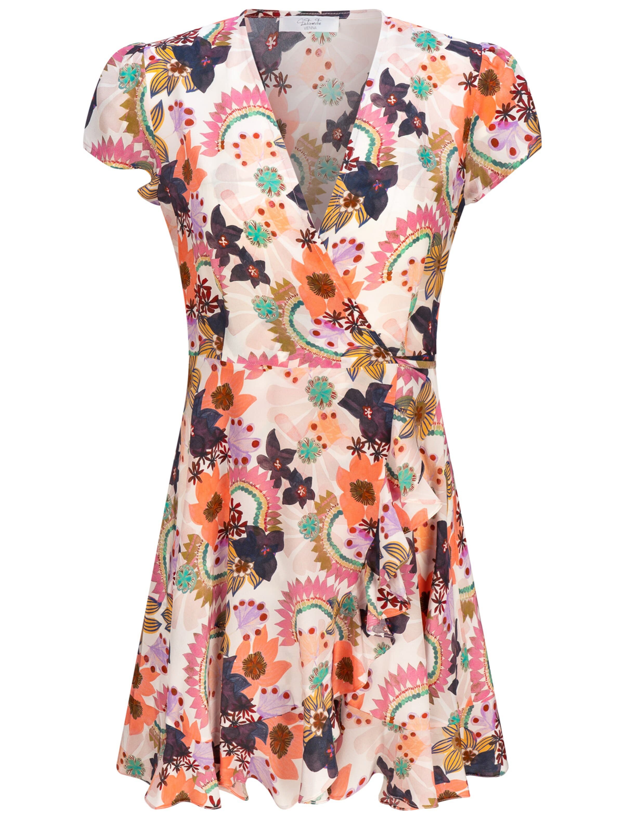 Introvertie VIENNA Zomerjurk 'ALICE Silk Wrap Dress' in Gemengde kleuren: voorkant