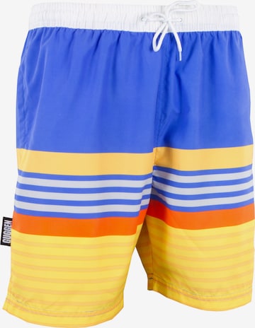 Guggen Mountain Swim Trunks in Blue: front