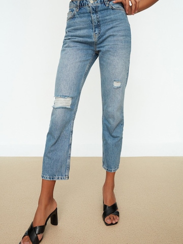 Coupe slim Jean Trendyol en bleu : devant