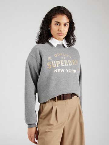 Sweat-shirt 'Luxe' Superdry en gris : devant