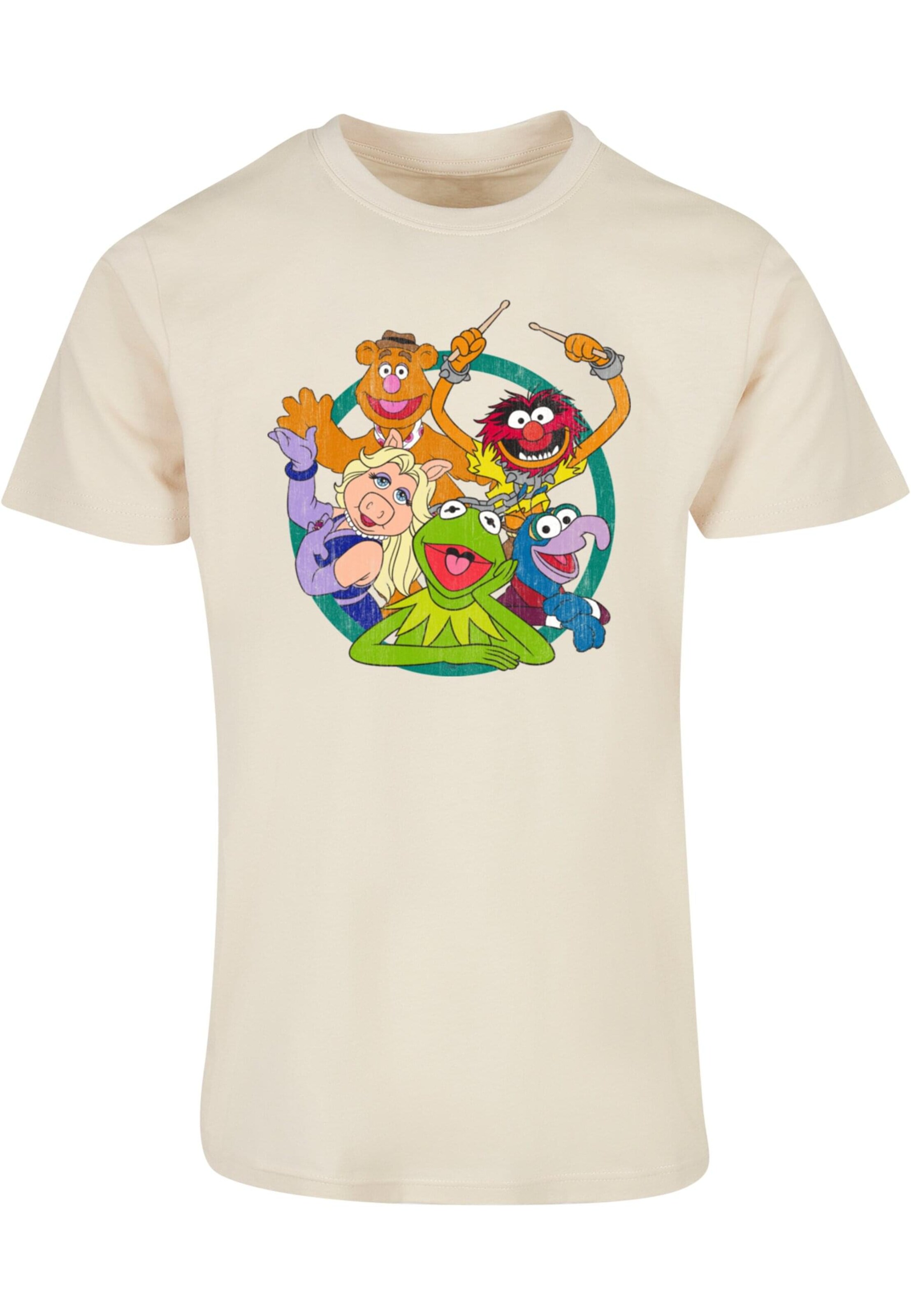 ABSOLUTE CULT Shirt 'Muppets - Group Circle' in Beige: voorkant