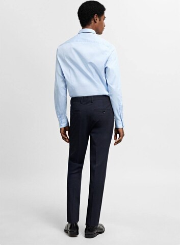 MANGO MAN Slim fit Overhemd in Blauw