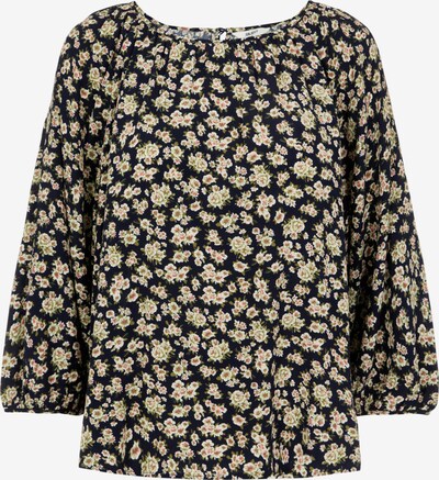 OBJECT Bluse 'OBJANMIRA' in beige / dunkelblau / oliv / rosa, Produktansicht