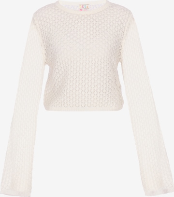 IZIA Sweater 'Festival' in White: front