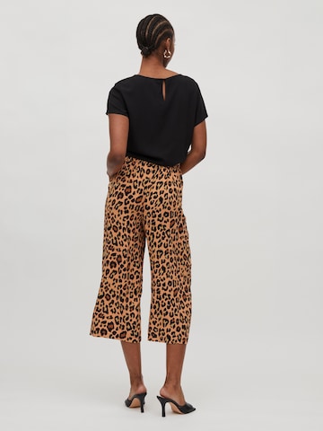VILA Wide leg Trousers 'VIPaya' in Brown