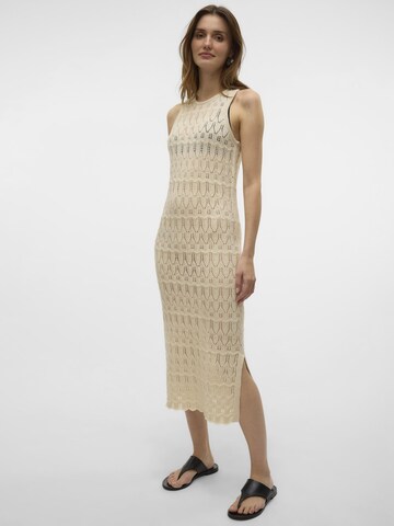 VERO MODA Gebreide jurk in Beige