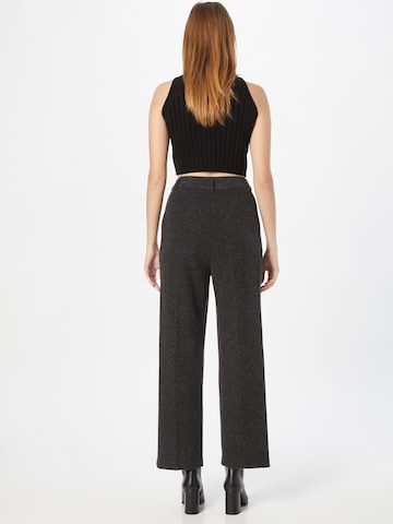 TOM TAILOR Loose fit Pleat-front trousers 'Lea' in Black