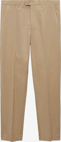 Pantalon à plis 'NICCO' MANGO MAN en beige : devant