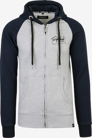 SPITZBUB Zip-Up Hoodie 'Carlo' in Blue: front