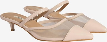 Desa Pumps 'Hausschuhe mit Absatz' in Beige: voorkant