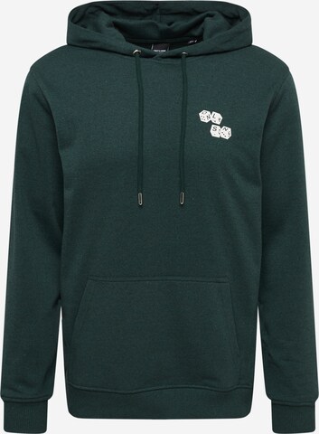 Only & Sons Sweatshirt 'AWKWARD' in Groen: voorkant