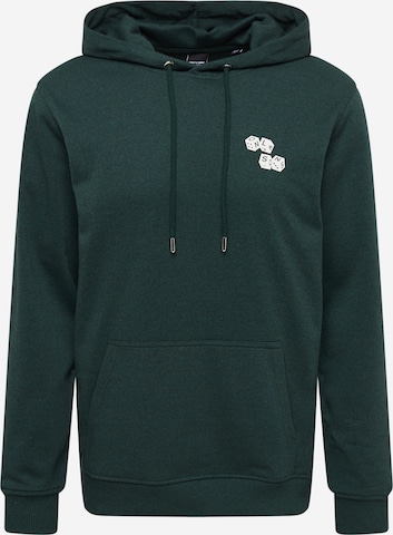 Only & Sons Sweatshirt 'AWKWARD' in Green: front