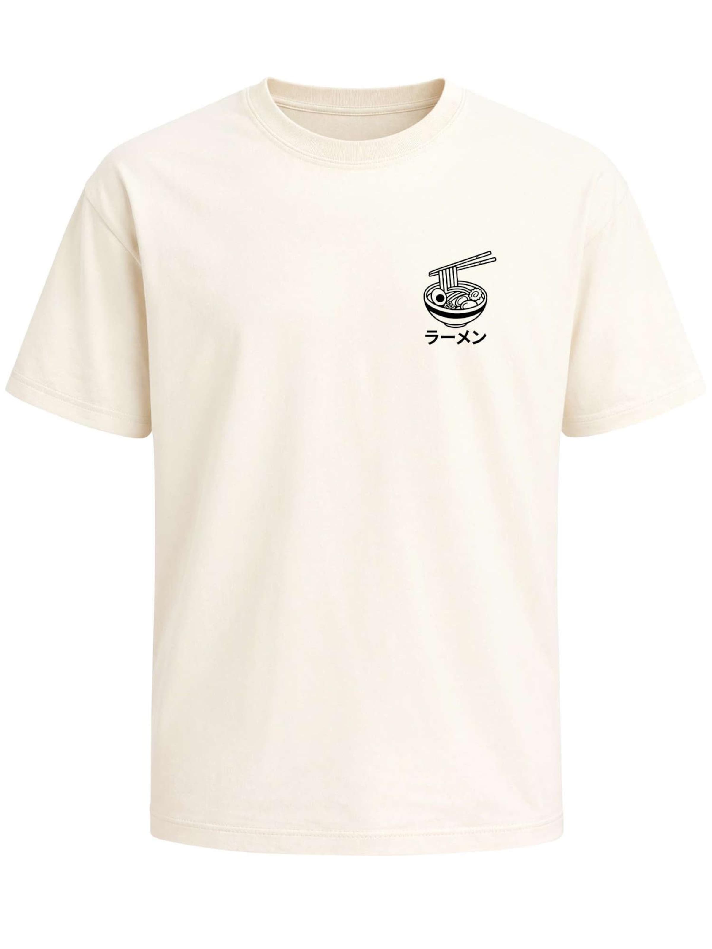 Neverless Shirt 'Ramen' in Beige: front
